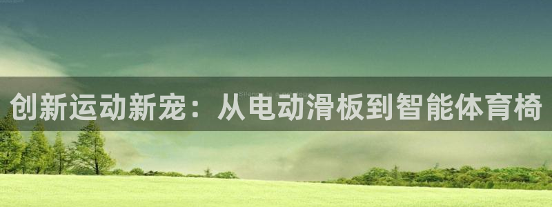 熊猫体育官网下载注册：创新运动新宠：从电动滑板到智能体育椅